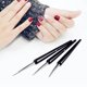 thumbnail image 5 of Guardurnaity 3pcs Nail Art Line Drawing Pen Patrón de uñas Flor Pintura Liner Brush Manicure Art Tool Juegos de manicura Guardurnaity CE1538-00B, 5 of 6