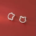 thumbnail image 5 of K-KED 925 Sterling Solid Silver Crystal Hollow Tiger Animal Stud Earrings-Gold, 5 of 6