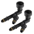 thumbnail image 1 of Conectores rápidos de línea de combustible de 7/16" ID para manguera de 15/32" SAE, accesorios de sello en T de plástico negro, 2 piezas, 1 of 6