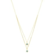 Double Star Crystal Layered Necklace Color - Gold