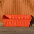 thumbnail image 6 of 3 Pack 17 inches Flower Planter Box , Red Plastic Rectangular Flower Plant Pot with Trays for Home Garden, Windowsill, Patio, Balcony (Happon), 6 of 7