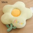 thumbnail image 1 of Cojín de felpa serie de flores, decoración de habitación de niña de peluche suave, almohada de tablero de ajedrez de girasol, cojín de sofá, juguetes de flores para niños zhangyuxiang LED, 1 of 2