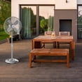 thumbnail image 4 of Costway 18" Metal Oscillating Pedestal Fan 3 Wind Speed Height Adjust w/ 4 Blades Silver, 4 of 12