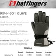 thumbnail image 4 of HOTFINGERS Rip-N-Go ll Ladies Alpine Sport Fabric Gloves, Color: Dark Gray and Light Grayy, Size: L, 4 of 5