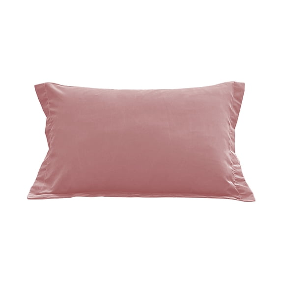 Pink Brushed Microfiber Standard Pillowcase Non Slip Moisture Wicking Wrinkle Resistant Single Pillow Cover Pink