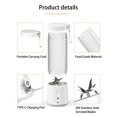 thumbnail image 4 of TFixol Portable USB Rechargeable Mini Blender with 6 Blades, Compact Handheld Juicer for Smoothies, Shakes, and Outdoor Use, 450ml Capacity, 4000mAh Battery, 20,000 RPM, White, 4 of 6