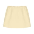 thumbnail image 4 of Aihuaihua Mini Skirts for Women Short Solid Color Skirt Athletic Skirt Elastic High Waist Flowy Summer Outfit 2026 Light Yellow XXL, 4 of 5