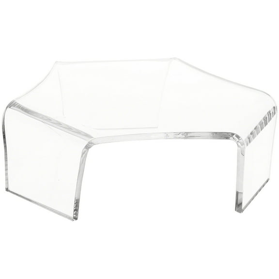 Plymor Clear Acrylic Tri-Leg (6 Sided) Display Riser, 1.25" H x 4.25" W x 3.75" D