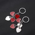 thumbnail image 2 of 2pcs Heart Keychains Creative Key Rings Four Love Heart Pendant Zinc Alloy Key Holder Craft Ornaments for Car Key Bag D, 2 of 8