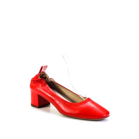 

Pre-owned|Everlane Womens The Heeled Ballet Pumps Red Size 6