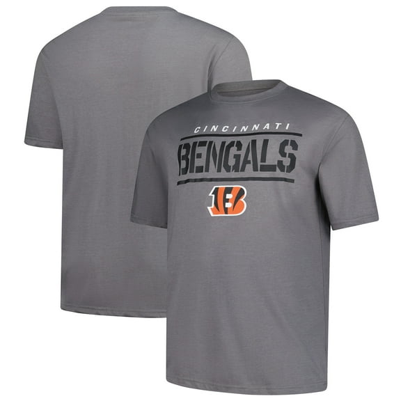 Men's Fanatics Heather Gray Cincinnati Bengals Big & Tall Top Notch T-Shirt