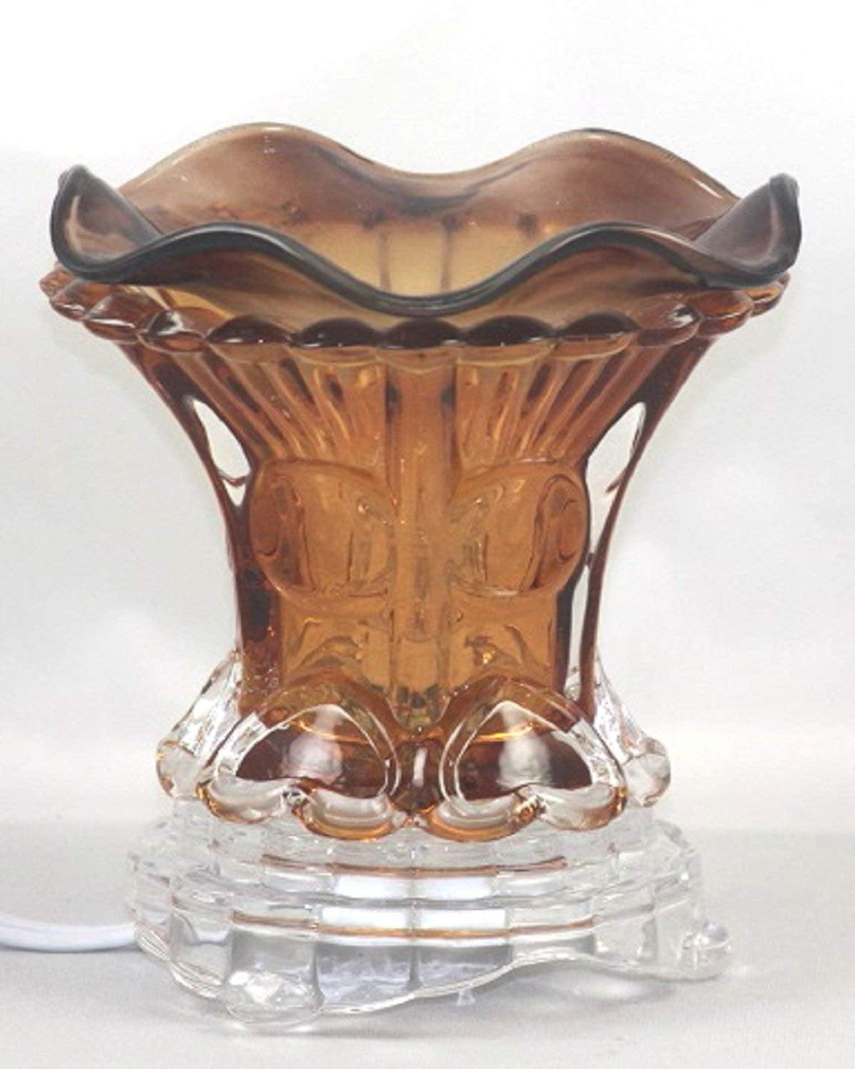 Brown Es259brn Electric Glass Fragrance Scented Oil Warmer Burner Brown Es259brn Electric Glass Fragrance Scented Oil Warmer Burner Lamp With Dimmer Switch Com