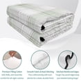 thumbnail image 4 of Quilts Queen Size, Sage Green Checkered Soft Comforter Bedding Set for Bed, Summer Modern Minimalist Lightweight Quilted Bedspread with Pillow Cover(2 Pieces) for All Season, 90x96 Inch, 4 of 9