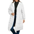 thumbnail image 2 of gbyLJF Women's Winter Puffer Coat Solid Color Fleece Lined Full Zip Down Jackets Long Warm Outwear Jackets with Pockets, 2 of 9