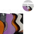 thumbnail image 5 of Coolnut Colorful Guitar Bath Shower Curtain Liners 72"x72", 100% Polyester Waterproof with C-Shaped Curtain Hook Modern Bathroom Decoration 1 Panel, 5 of 5