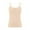 Beige, variant on Womens Solid Color Sleeveless Blouse Slim Fit Turtleneck Neckline Comfortable Stretchy Top