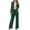 Green, variant on qolati Women Suit Two Piece Outfit Long Sleeve Business Casual Blazer Jacket with Wide Leg Dress Pant Suit Set for Work