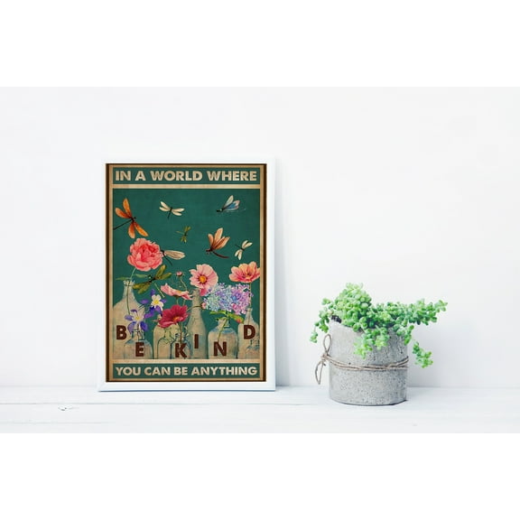 Be Kind Vintage Poster, Inspirational Quote Poster, Bible Verse Art Poster,Living room wall decoration, frameless 8X10 inches