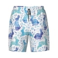 thumbnail image 4 of Lsque Mens Swim Trunks Rabbit2 Pattern - Bathing Suit Compression Liner - Beach Swim Shorts Swimwear - (S-3XL) - Stretch Quick Dry -Medium, 4 of 9