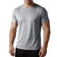 thumbnail image 3 of Pounoo T Shirts for Men Crew Neck Short Sleeve Solid Mesh Fabric Mens Shirts Regular Fit Outdoor Sport Quick Dry Mens Tops, 3 of 9