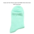 thumbnail image 3 of Women Girls Candy Colored Cute Socks Middle Tude Socks, 3 of 7