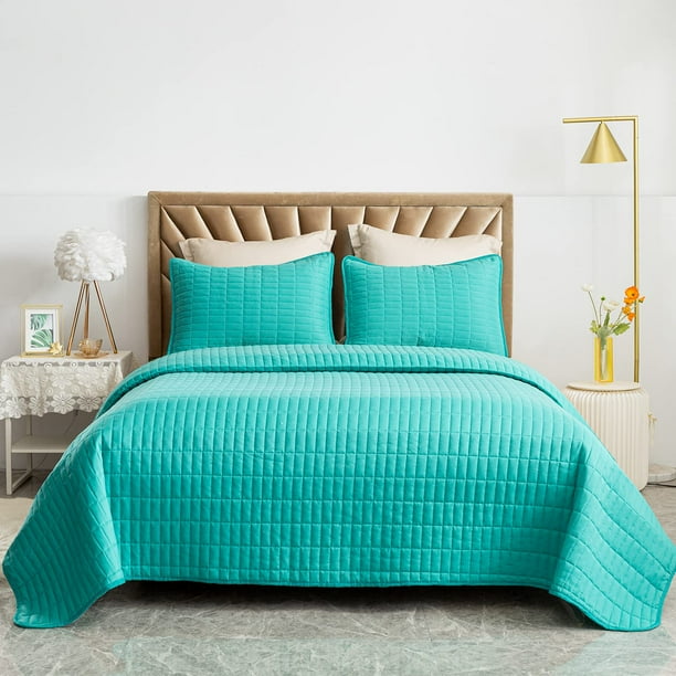 BYBYME 3 Pieces Oversized Quilt Set Bedspread(128"x120"), Reversible