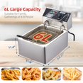 thumbnail image 4 of Studyset 11L Electric Deep Fryer with Basket Strainer, XL Jumbo Size, Adjustable Temp & Timer, Perfect for Fried Chicken, Shrimp, French Fries, Chips & More, Removable Oil-Container, Stainless Steel, 4 of 7