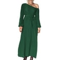thumbnail image 2 of Vestido Largo, Vestido De Un Hombro, Dobladillo Con Volantes, Manga Farol Para Fiesta Para Famle ANGGREK Otros, 2 of 7