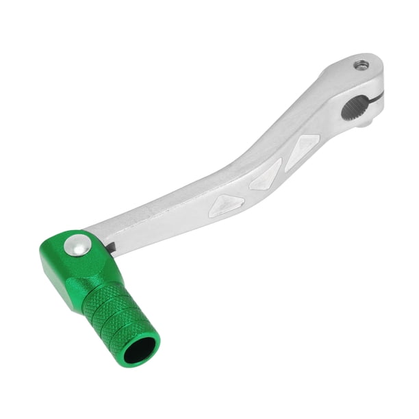 Palanca de cambio de motocicleta plegable para Yamaha TTR 50cc, aleación de aluminio, brazo de palanca de cambio tono plateado con cabeza verde