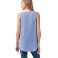 thumbnail image 3 of URBAN DAIZY Women's Casual Sleeveless Top Scoop Neck Round Hem Loose Fit Flowy Tunic Basic Tank T Shirt UD02_T21074 Blue 2X, 3 of 6