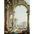 thumbnail image 3 of Pietro Bellotti 19x24 Black Modern Framed Museum Art Print Titled - Capriccio with Ruins (C. 1750), 3 of 5