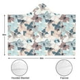 thumbnail image 3 of Wearable Blanket,Light Color Butterfly Leaf Pattern Hooded Wearable Flannel Blanket for Adults & Teens,Winter Poncho Shawl Wrap Cape Cozy Anti-Pill,60"x80", 3 of 5