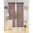thumbnail image 3 of Kashi Home Leah Collection Window Sheer / Curtain / Panel 55"x 84" Lightweight Solid Sheer Design in Sage - Single Panel, Grommet Top Hanging Panel, 3 of 5