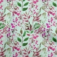 thumbnail image 1 of oneOone Silk Tabby Fuschia Pink Fabric Leaves Dress Material Fabric Print Fabric By The Yard 42 Inch Wide-4X, 1 of 6