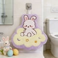 thumbnail image 6 of EWASWON Easter Kitchen Towels, Easter Bunny Hand Towels with Hanging Loop, Soft Absorbent Flannel Holiday Towels for Kitchen Bathroom, Easter Decor Gift Set, Purple, 6 of 6