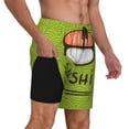 thumbnail image 3 of Goofa Fresh Sushi Printed Men's Swim Trunks Board Shorts Quick Dry Mens Swimming Trunks with Compression Liner,Breathable Fit Hawaii Beach Shorts-XX-Large, 3 of 9