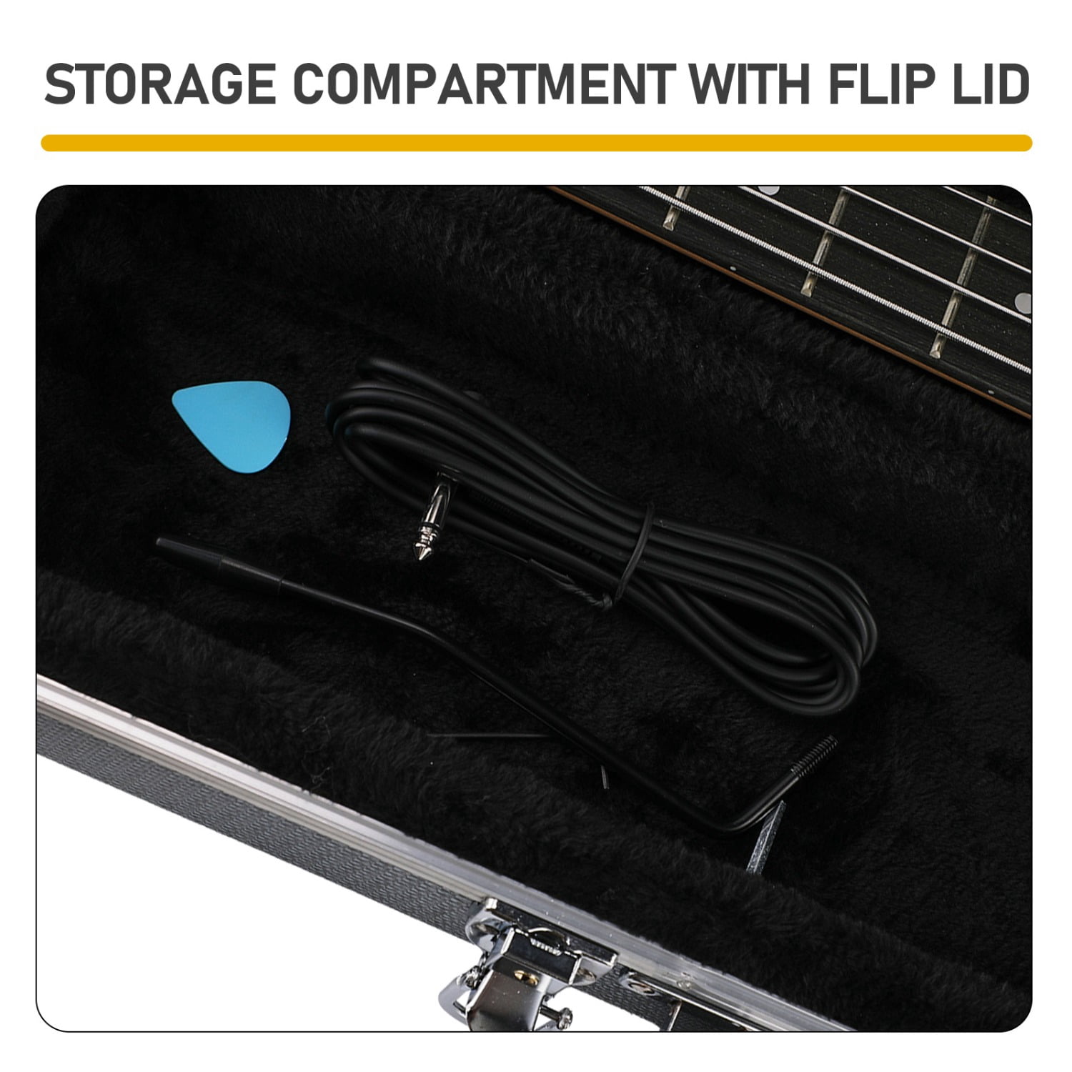 High Grade Electric Bass Guitar ABS Molded Hard Case Grayish Blue