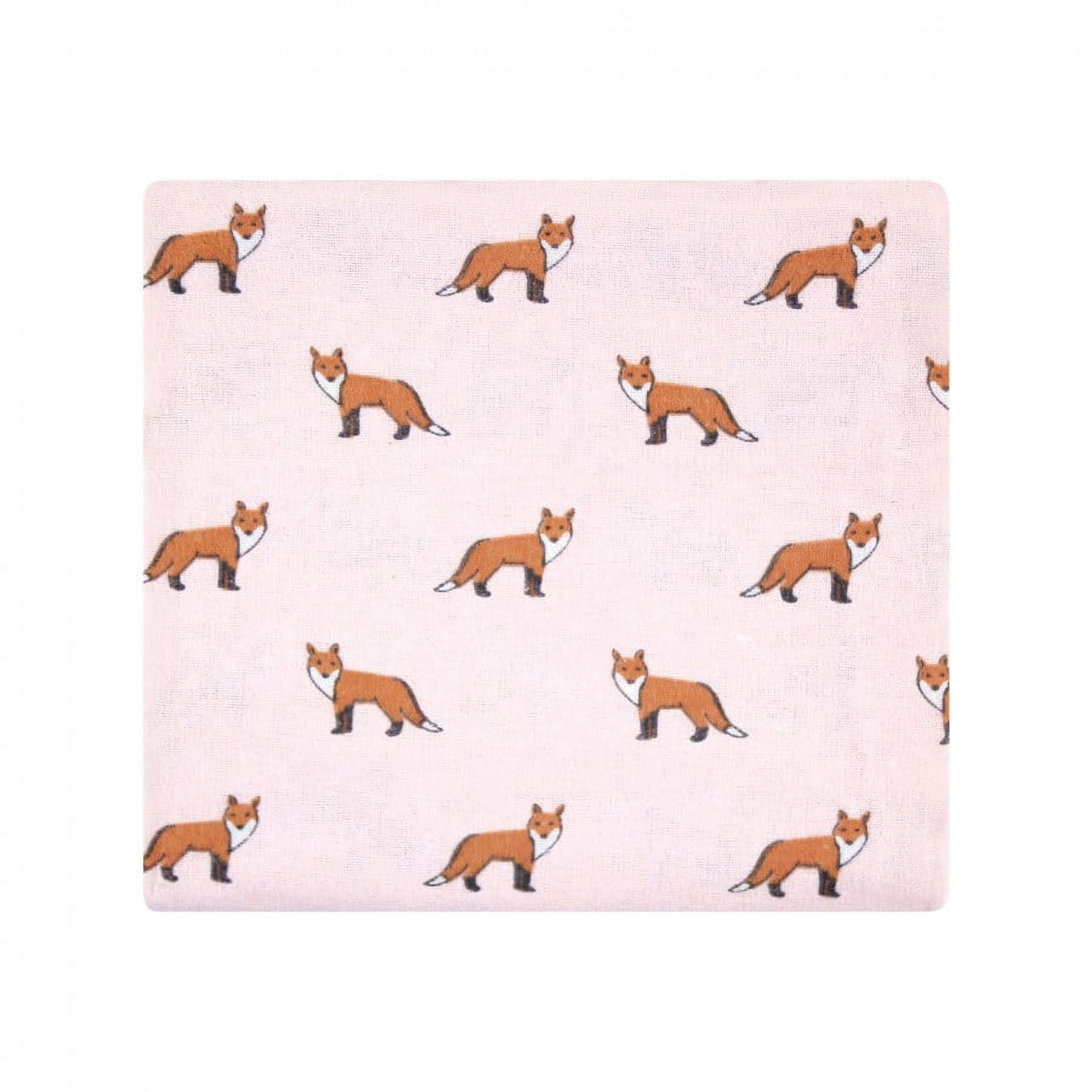 Hudson Baby Infant Girl Cotton Flannel Receiving Blankets Bundle, Woodland Floral, One Size