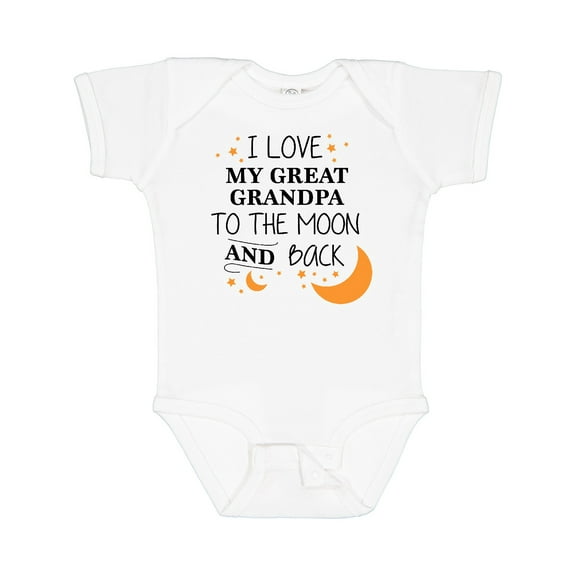 Inktastic I Love My Great Grandpa to the Moon and Back Boys or Girls Baby Bodysuit