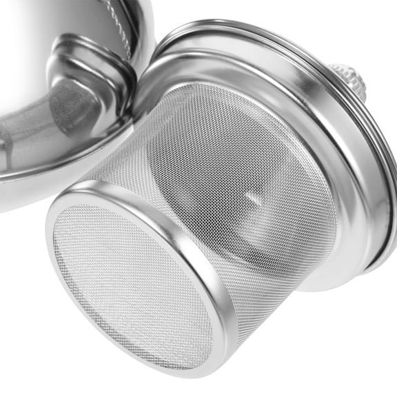 EXHUMKY Stainless Steel Tea Kettle with Built in Filter for Home Silver Metal Pot