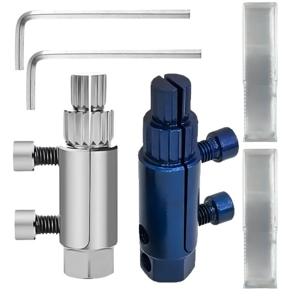 2 Pcs Broken Pipe Extractor Tool Set, Zinc Alloy Pipe Extractor with Adjustable Screw, Includes Transparent Storage Box and Hex Wrench, Ideal for Home Plumbing and Mechanical Repairs