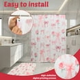 thumbnail image 4 of Dznils Pink Bow Shower Curtain and Rug Sets, 16pc Modern Fabric Bathroom Curtain Sets, 72" x 72", 4 of 11