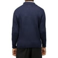 thumbnail image 2 of X RAY JEANS Mens Ribbed Mock Neck Quarter-Zip Sweater, Navy, M, 2 of 10