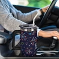 thumbnail image 6 of Doodle Fireworks Stars Tumbler with Lid And Straw 40oz Holiday Colorful Stainless Steel Cup Insulated, Large Capacity Car Cup, Leakproof Travel Tumbler Coffee Mug with Handle, 6 of 6