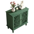 thumbnail image 2 of Noble house Vintage Hollow-Carved Accent Cabinet, 2-Door Sideboard, Adjustable Shelf & Solid Wood Legs,Antique Green, 2 of 8