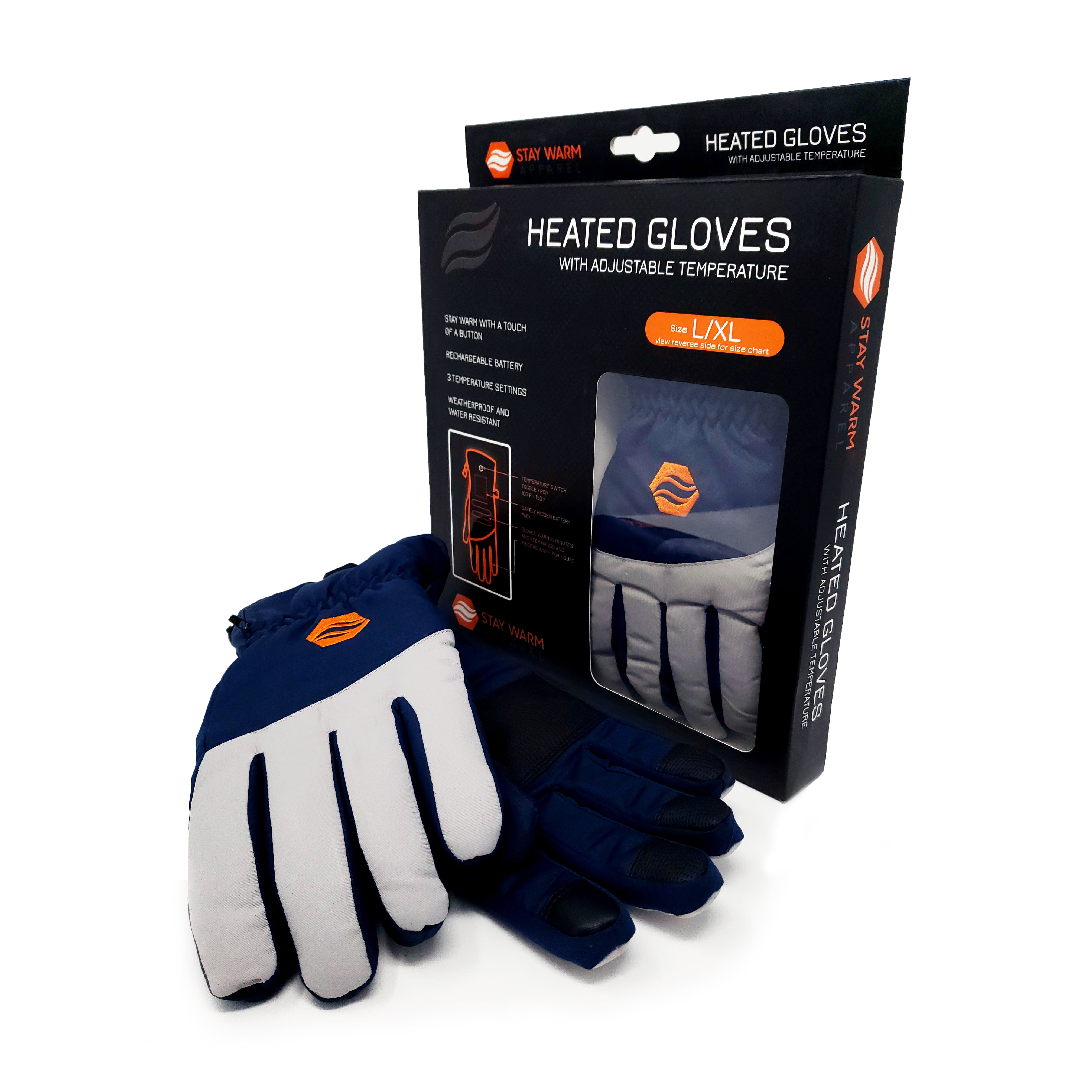 Rechargeable Heated Gloves – 3 Level Heated Winter Gloves for Men & Women
