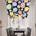 thumbnail image 3 of Easter Eggs Tie Up Curtains for Windows, Adjustable Balloon Window Shades, Cute Colorful Farmhouse Love Black Kitchen Window Treatments Farmhouse Short Curtains with Rod Pocket 42"x45", 3 of 8