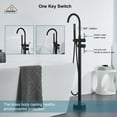 thumbnail image 2 of CASAINC 2-Handle Residentail Freestanding Bathtub Faucet with Hand Shower, Matte Black, 2 of 9