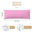 thumbnail image 3 of Balery Pink Funda Protectora para Almohada Corporal de Algodón Hipoalergénico con Cierre(55 x 21 pulgadas), Almohadas No Incluidas, 3 of 7