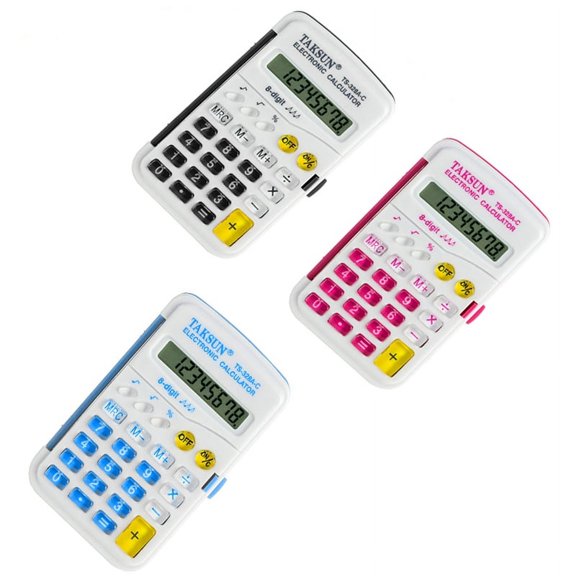 SagaSave 8 Digit Desktop Calculator for Office Business Study and Home Use Plastic with Button Battery